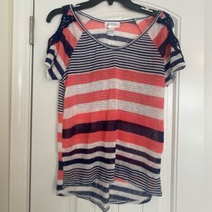 Open shoulder womens blouse medium